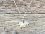 Load image into Gallery viewer, Gold Seed &amp; Pearl Cluster Necklace

