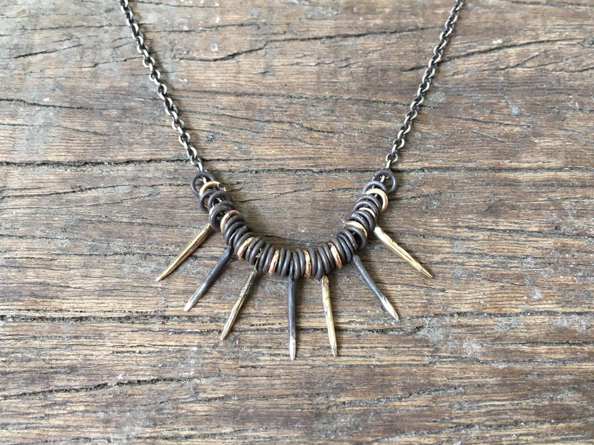 Spiked Ring Necklace