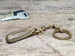 Load image into Gallery viewer, Brass Belt Hook Keychain
