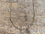 Load image into Gallery viewer, Hand-beaded Double Figaro Chain Necklace
