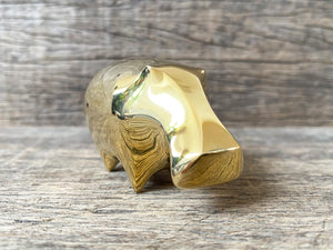 Brass Hippo Paperweight