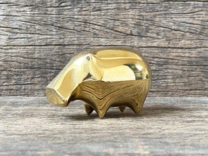 Brass Hippo Paperweight