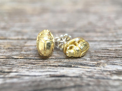 Petite Scarab Studs