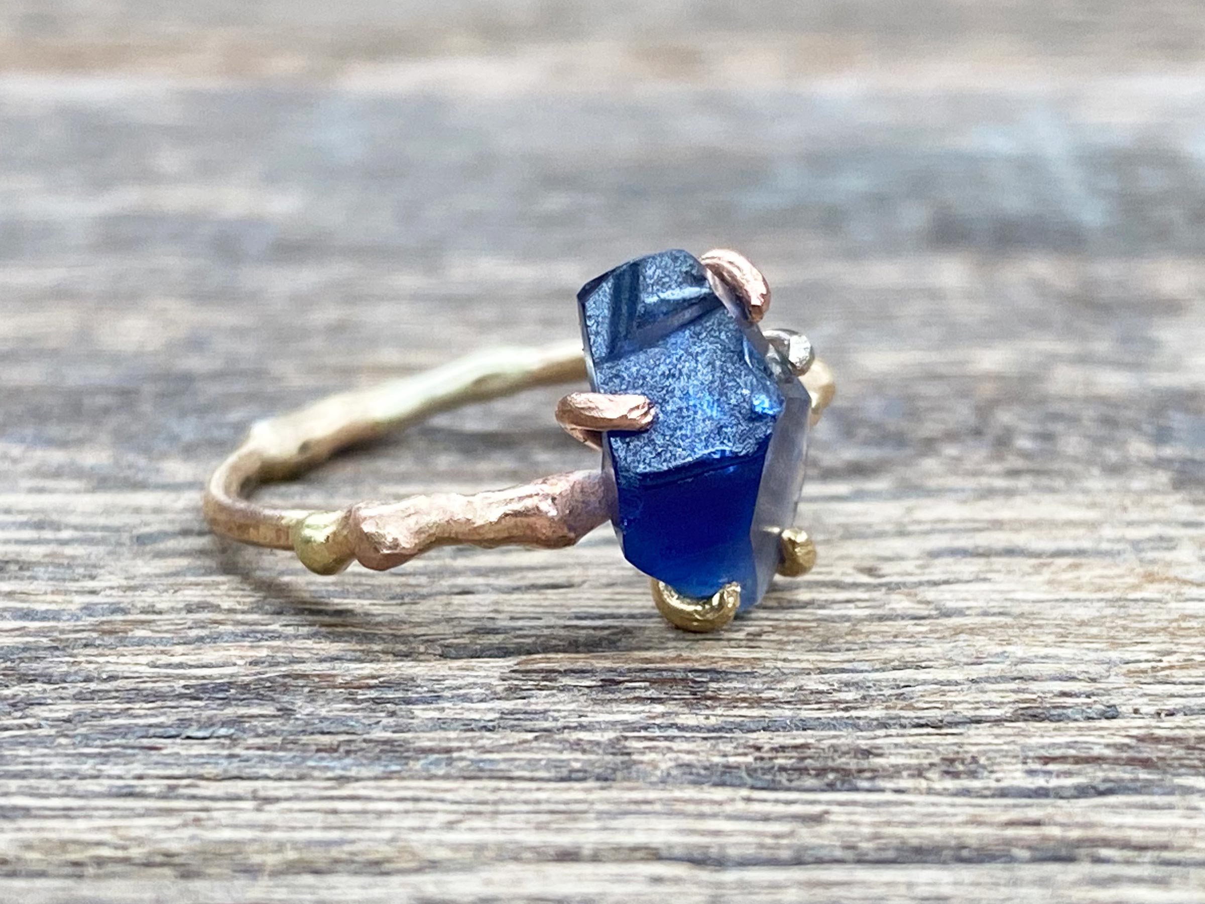 Uncut discount sapphire ring