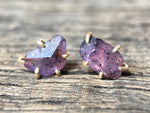 Load image into Gallery viewer, Sapphire Gold Studs
