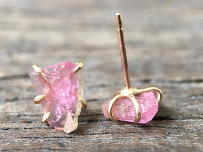 California Tourmaline Gold Studs