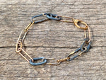 Load image into Gallery viewer, Gold &amp; Silver Heavy Link Bracelet
