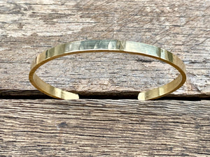 Hammered Brass Cuff Bracelet the Otherist