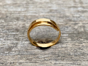 Double Hammered Ring