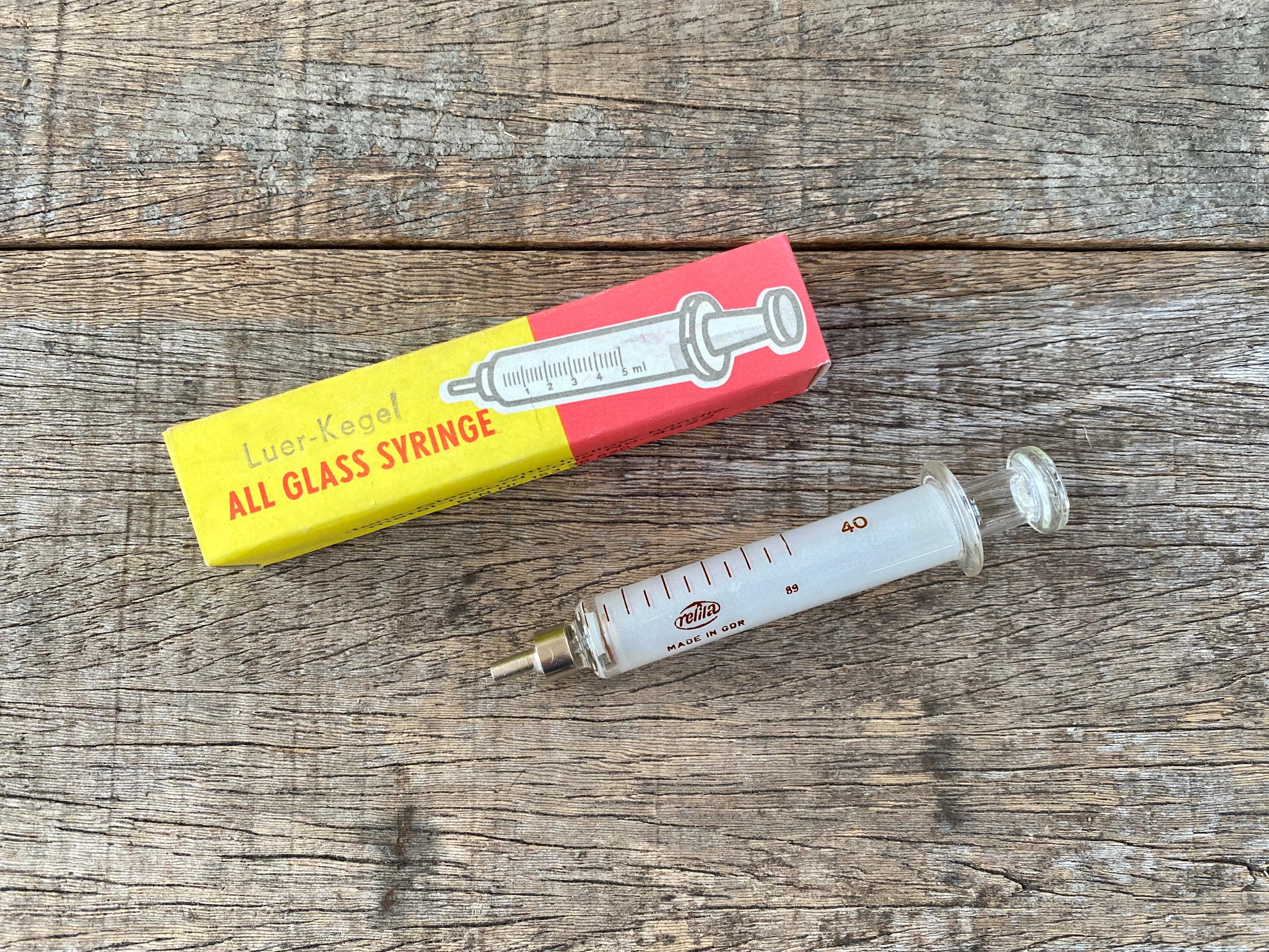 Vintage Glass Syringe