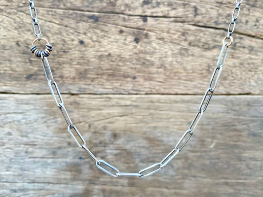 Paperclip Mixed Chain Necklace