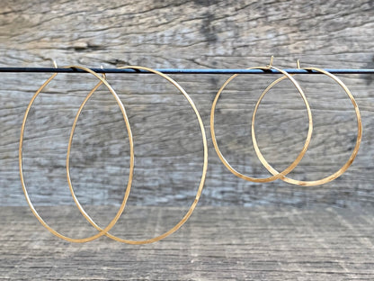 Large Hammered Hoops