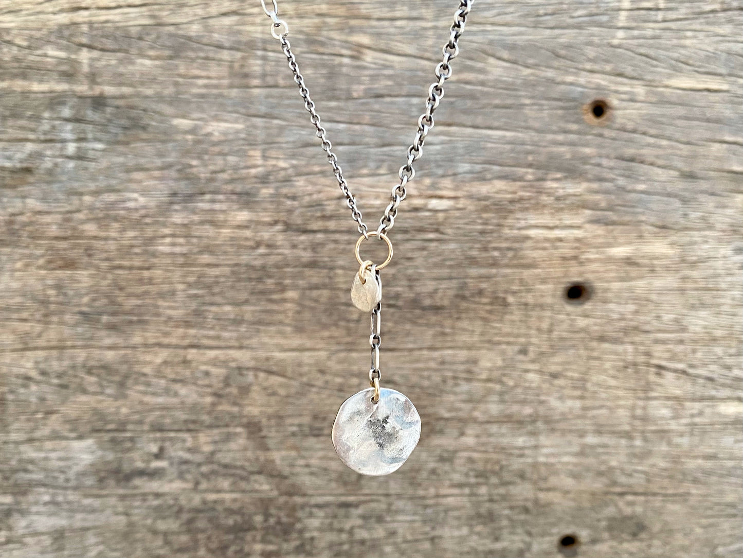 Double-Disc Pendant Necklace