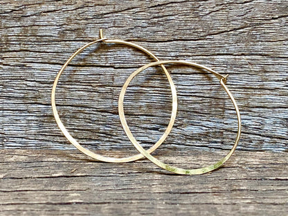 Medium Hammered Hoops