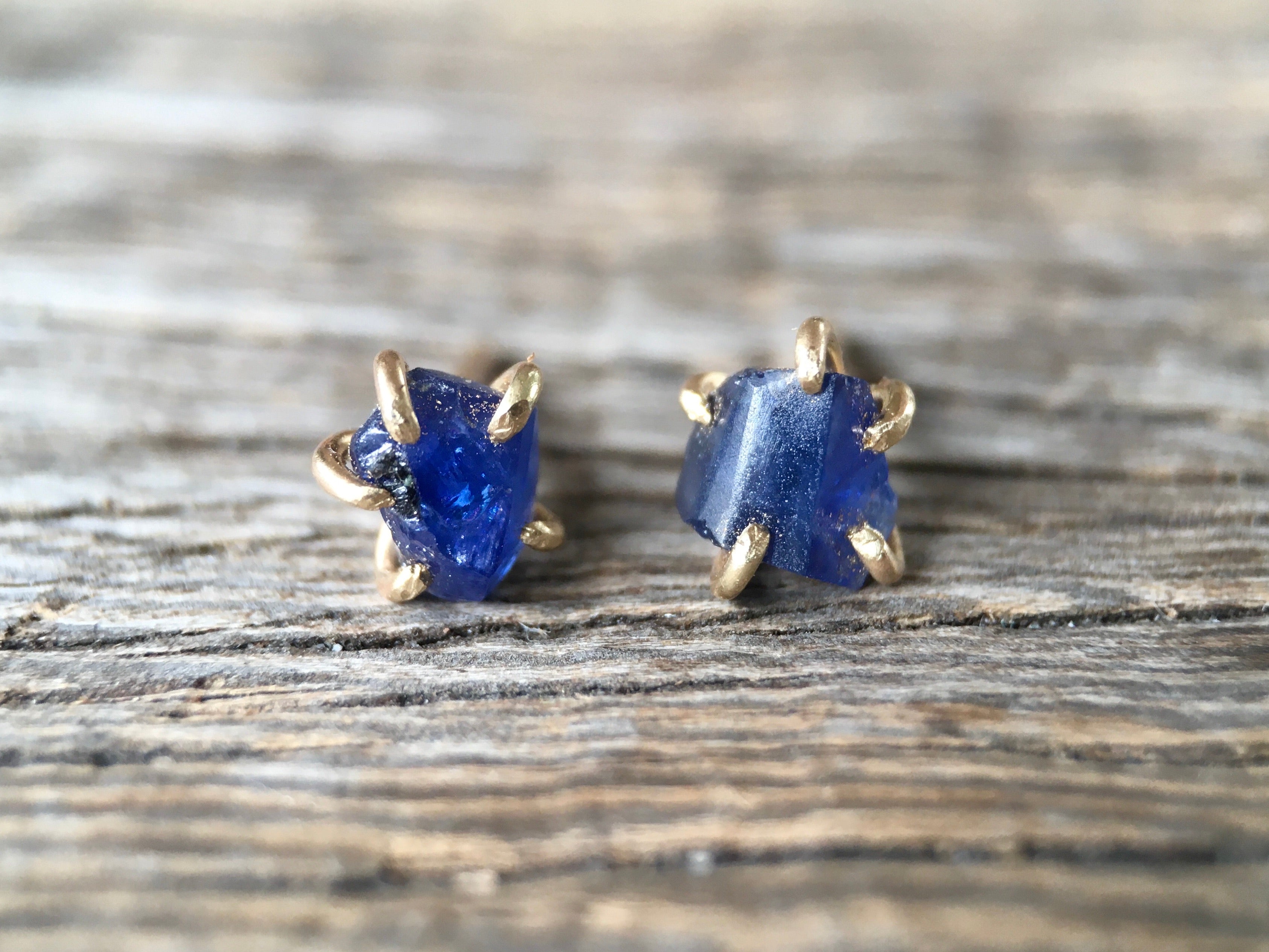 Sapphire Gold Studs