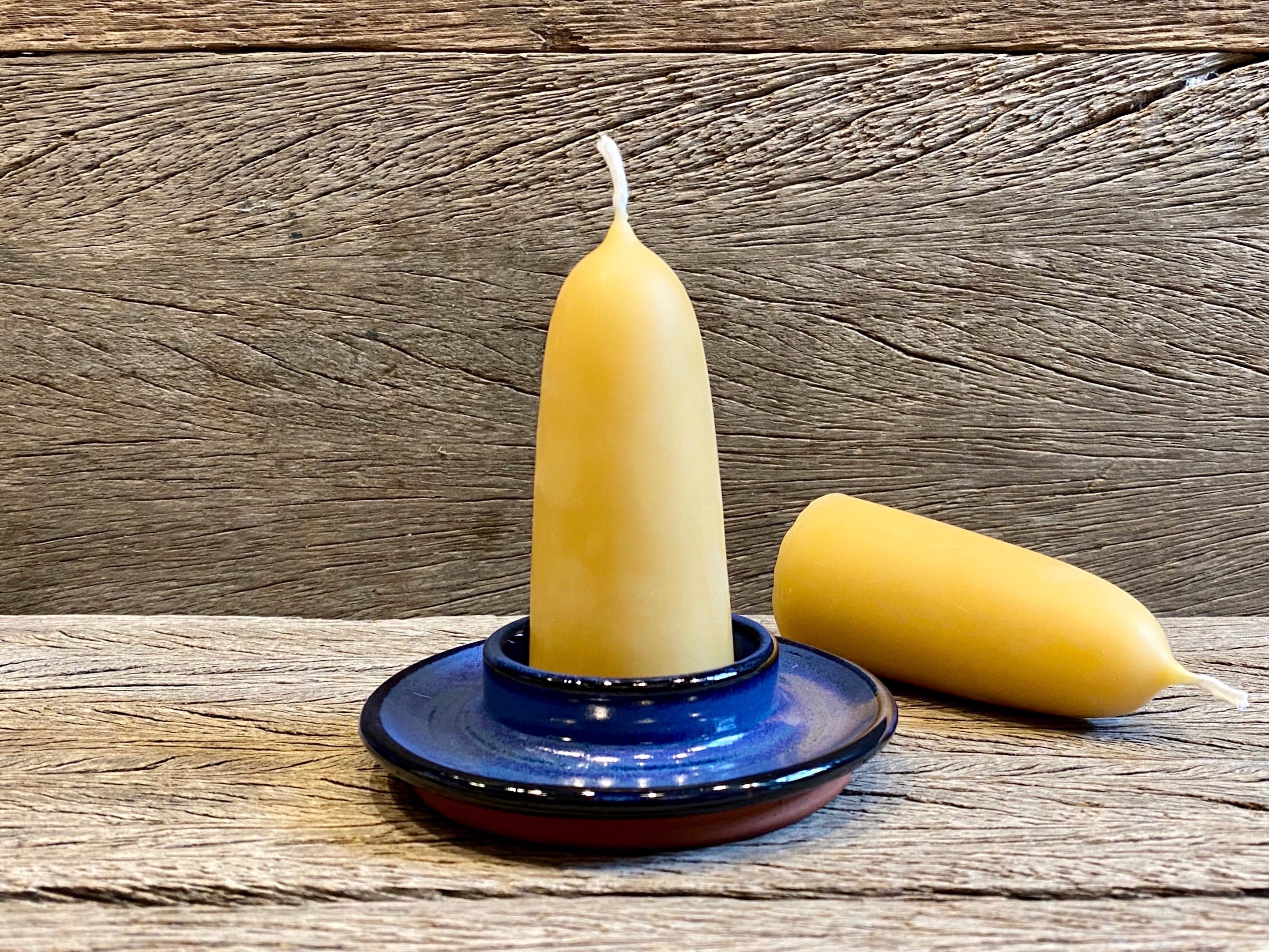 Beeswax Stumpie Candle Pair