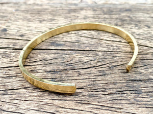 Hammered Brass Cuff Bracelet – the Otherist