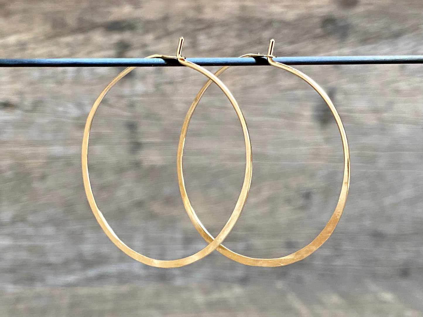 Medium Hammered Hoops