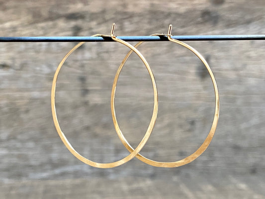 Medium Hammered Hoops