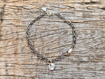 Load image into Gallery viewer, Double-chain Rock &amp; Pearl Bracelet
