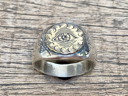 All Seeing Eye Signet Ring