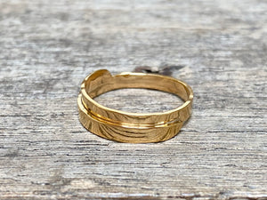 Double Hammered Ring