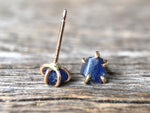 Load image into Gallery viewer, Sapphire Gold Studs
